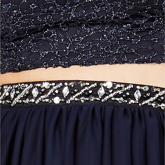 Sequin Hearts Size 5 Juniors' Layered Bedazzled Waist Flowing Skirt. New - Picture 3 of 6